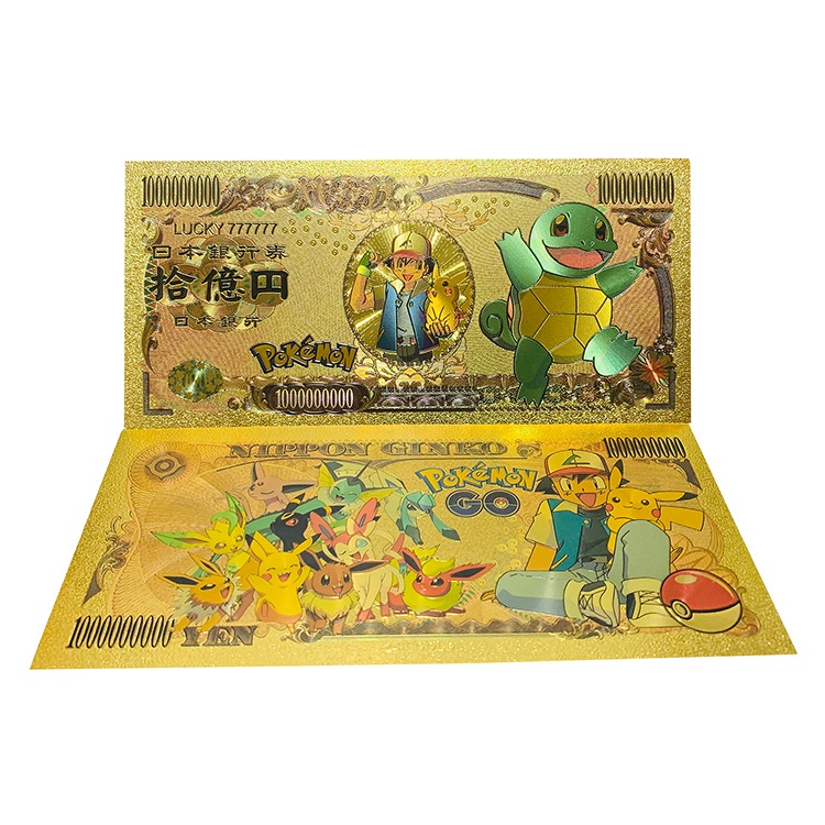 Thẻ Bài Ma Thuật Hình Quả Bóng Pokemon Bằng pvc Màu Vàng Kim Cổ Điển Sưu Tầm Kỷ Niệm Cho Trẻ Em