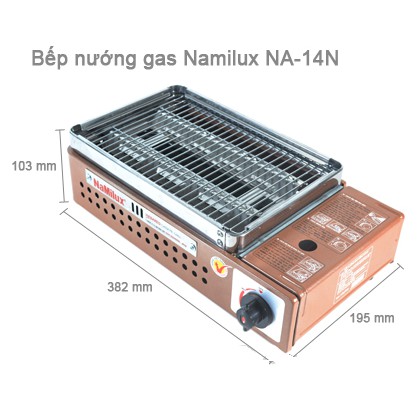 Bếp nướng gas hồng ngoại NAMILUX NA-24N - Hàng chính hãng bảo hành 1 năm