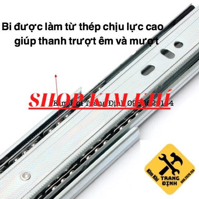 Ray trượt ngăn kéo, ray tủ 3 tầng đủ kích cỡ (1 đôi)  màu ngẫu nhiên