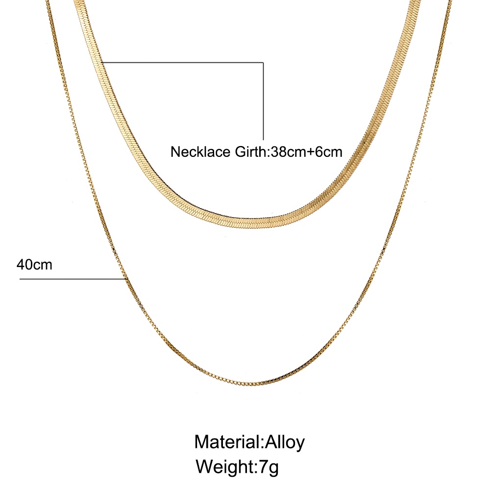 IF ME Dây chuyền thiết kế hai lớp màu vàng thời trang thanh lịch cho nữ