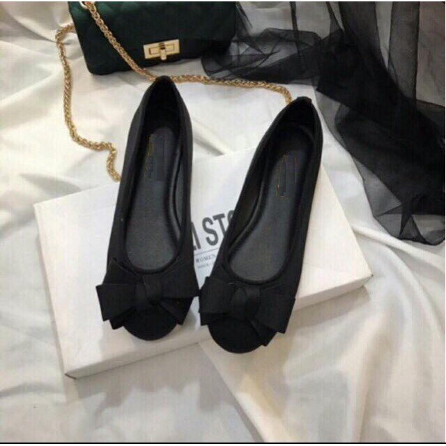 ] Giày Nữ Giày Búp Bê Vải Dạ Đế Bệt Thắt Nơ Mũi Tròn G20 | BigBuy360 - bigbuy360.vn