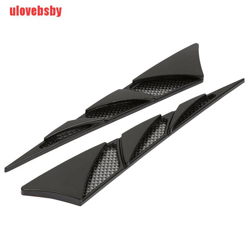 [ulovebsby]Pair ABS Universal Car Simulation Hood Vent Decor Sporty Side Air Flow Sticker