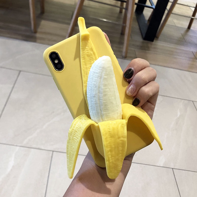 Ốp điện thoại hình quả chuối vui nhộn thích hợp cho iphone 12 11 pro max xr xs max 6 7 8 plus se 2020