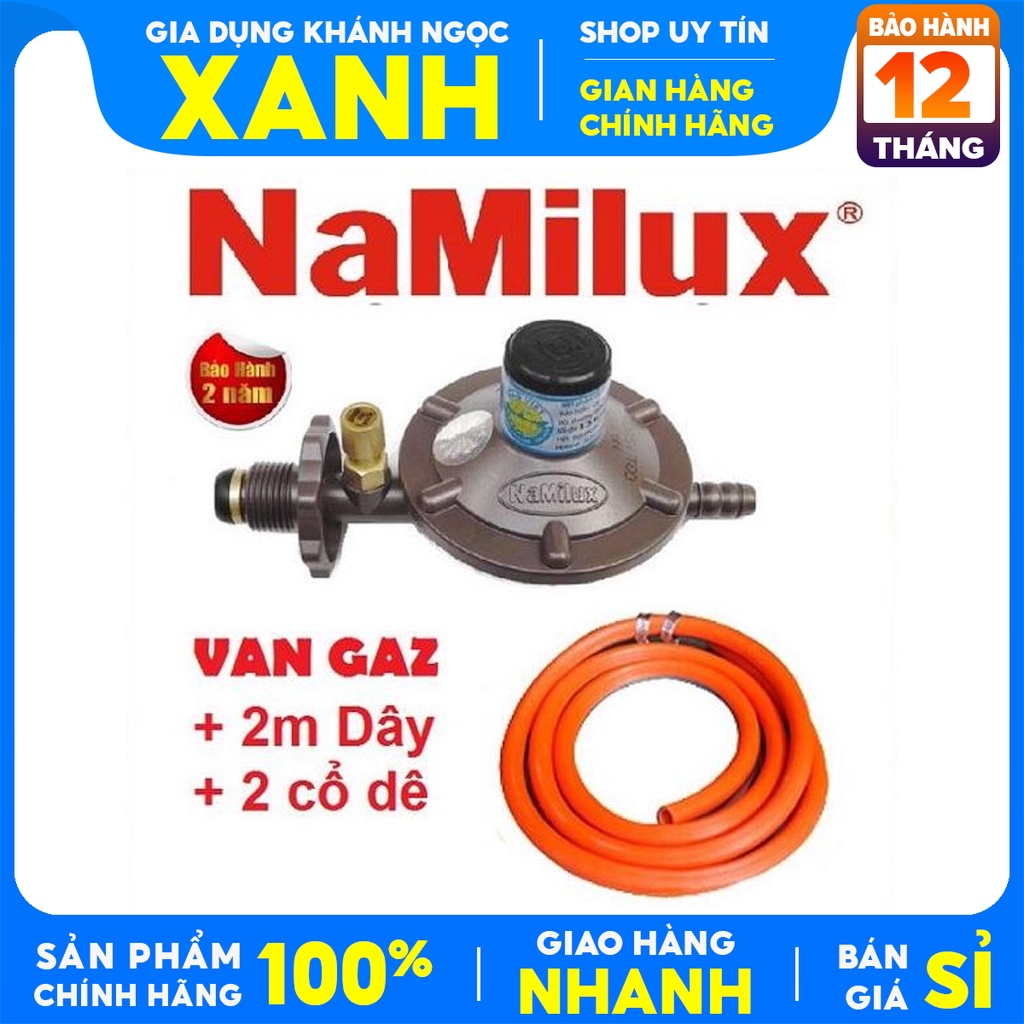 Van gas Namilux tự động+ Dây dẫn gas + cổ dê - Bảo hành 1 đổi 1