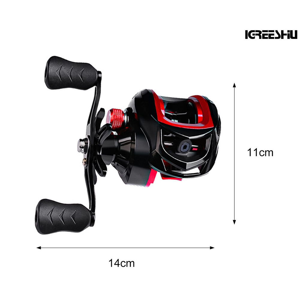 IGREE♆Fishing Reel 7.2:1 Gear Ratio Drop Metal Drag Right/Left Wheel for Angling