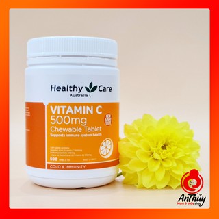 Viên nhai Vitamin C Healthy Care hộp 500 viên của Úc