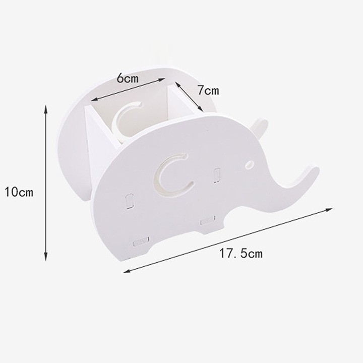 Combo 2 Kệ - Khay Đựng Bút Để Bàn Kiêm Giá Đỡ Điện Thoại Voi Con