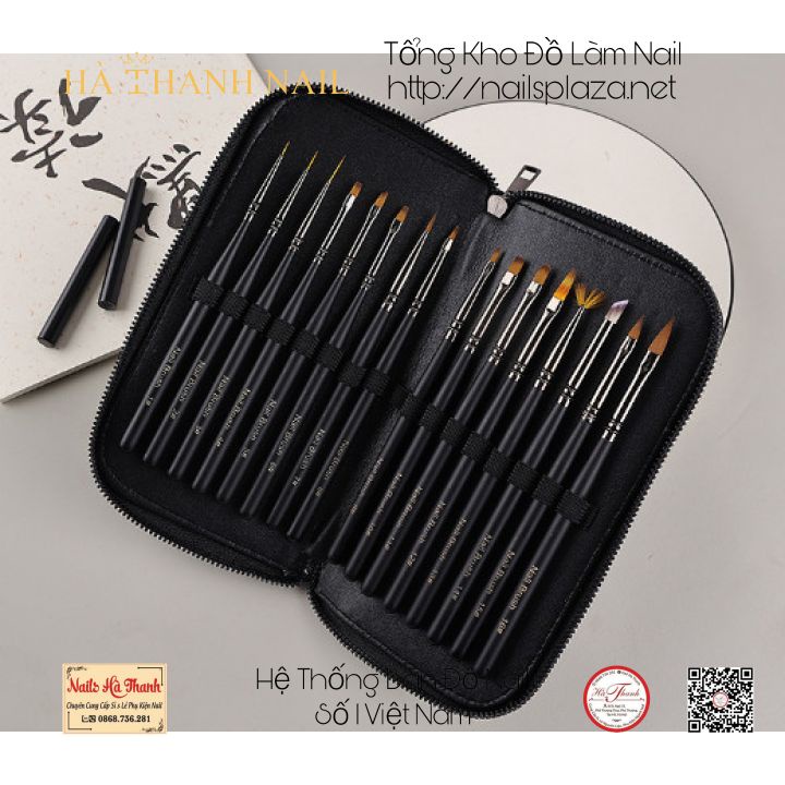 Túi Da Đựng Cọ Nail 16 Ngăn
