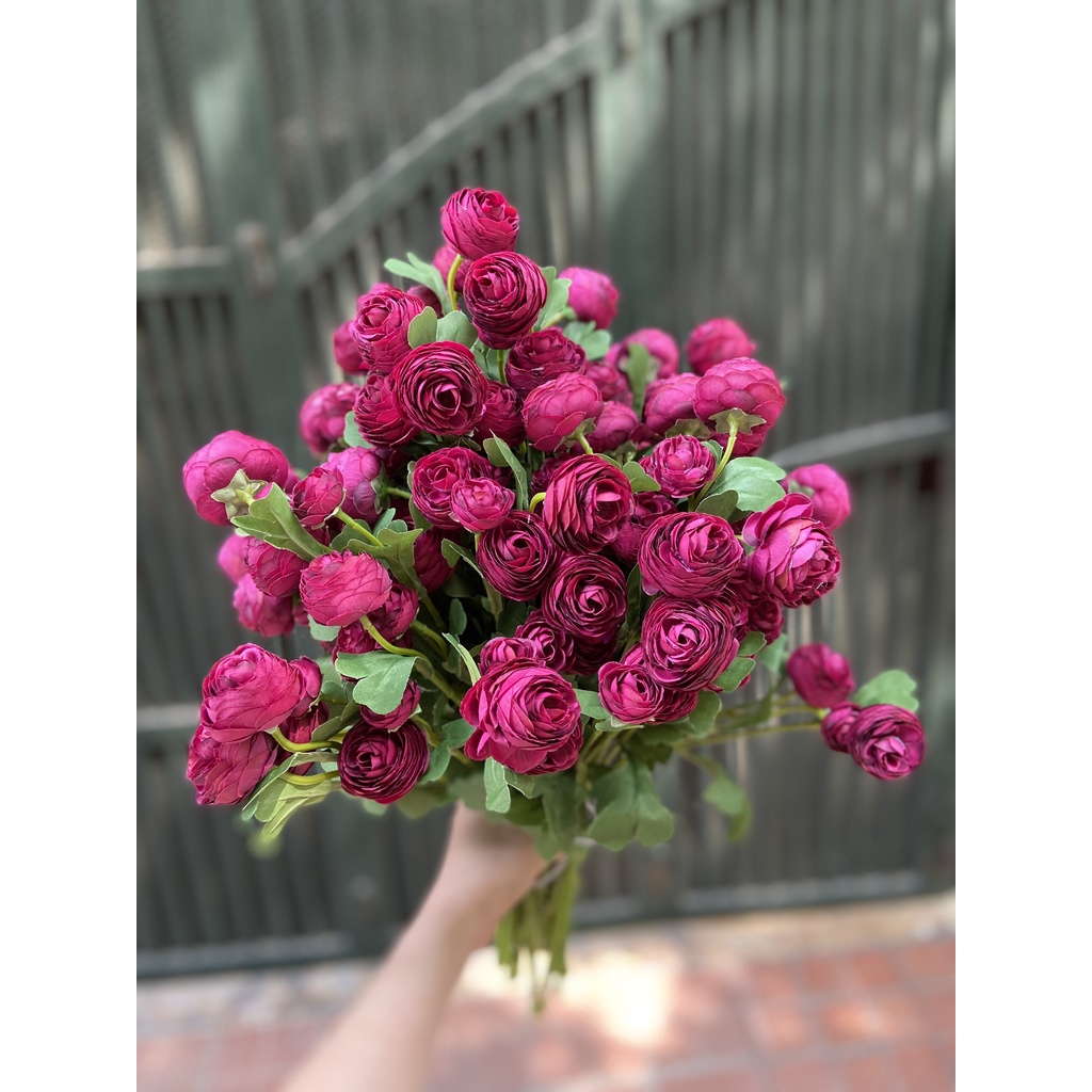 🌱Hoa hồng trà lụa nhiều màu 1 cành 3 bông trang trí nhà cửa phong các Hàn Quốc