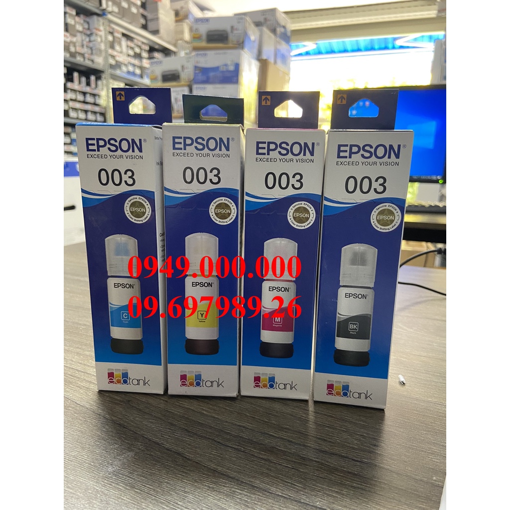 Mực máy in Epson L1210 / L3210 / L1250 - BỘ 4 MÀU