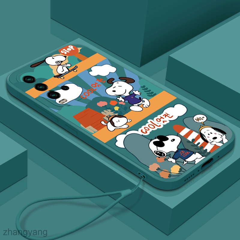 Ốp Điện Thoại Silicon In Hình Snoopy Có Dây Đeo Cho Redmi 9t 9c 9a 8a 6a 6 5a