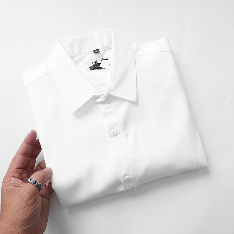 Áo sơ mi nam màu trắng tay dài Bigsize < 120kg | BigBuy360 - bigbuy360.vn