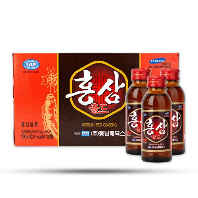 SÂM HOÀNG DIỆU -  Nước uống hồng sâm Dongnam hộp 10 chai x 100ml | BigBuy360 - bigbuy360.vn