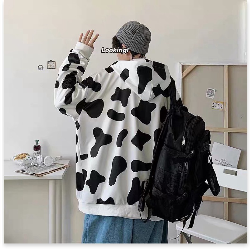 ÁO KHOÁC NỈ DÂY KÉO BÒ LOANG SIÊU CUTE HỘT ME CHO CẢ NAM VÀ NỮ ĐỀU MẶC ĐƯỢC