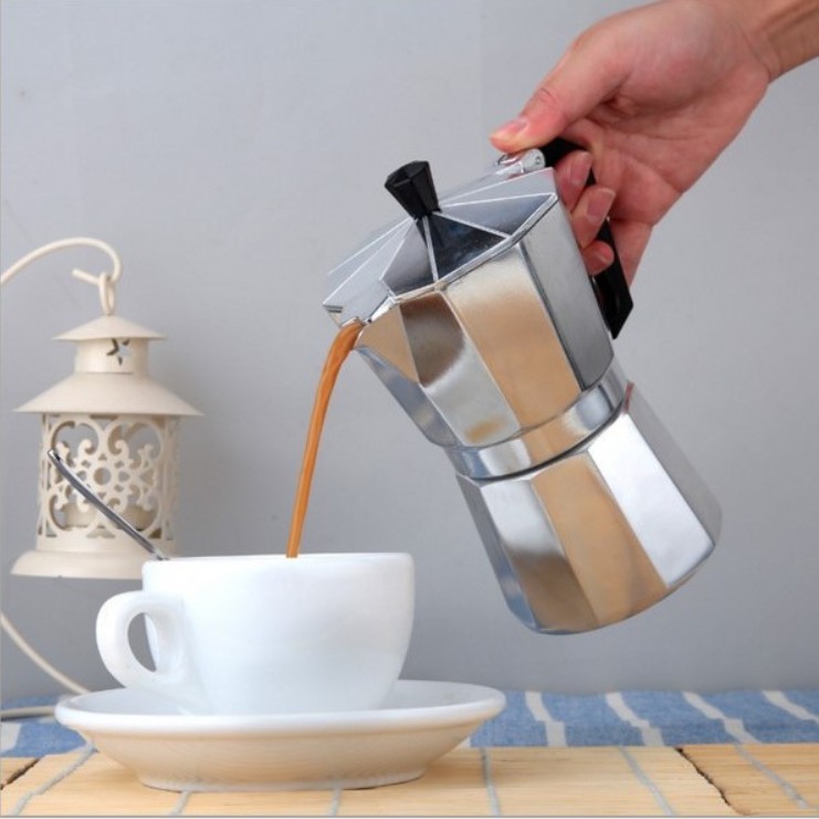 Combo ấm pha cà phê 150ml 3 tách, bình pha cà phê moka pot express kèm bếp điện | BigBuy360 - bigbuy360.vn