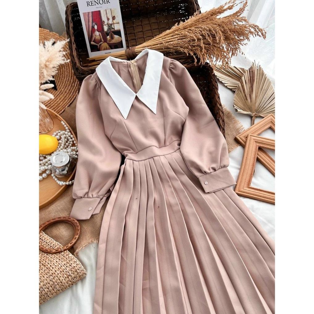Váy Midi dập li, đầm nữ Dài mặc tôn dáng form chuẩn mặc đi chơi đi tiệc điều xinh hàng cao cấp Tây Thi Shop