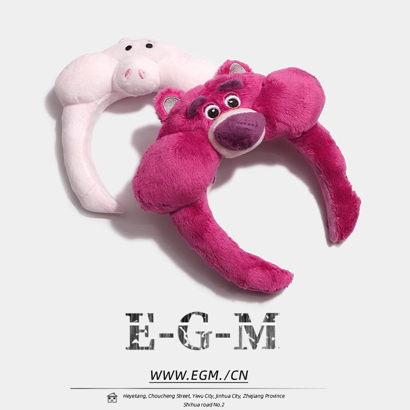 Kẹp Tóc Hình Gấu / Dâu Tây Bằng Lông Nhung Dễ Thương Xinh Xắn Cho Nữ