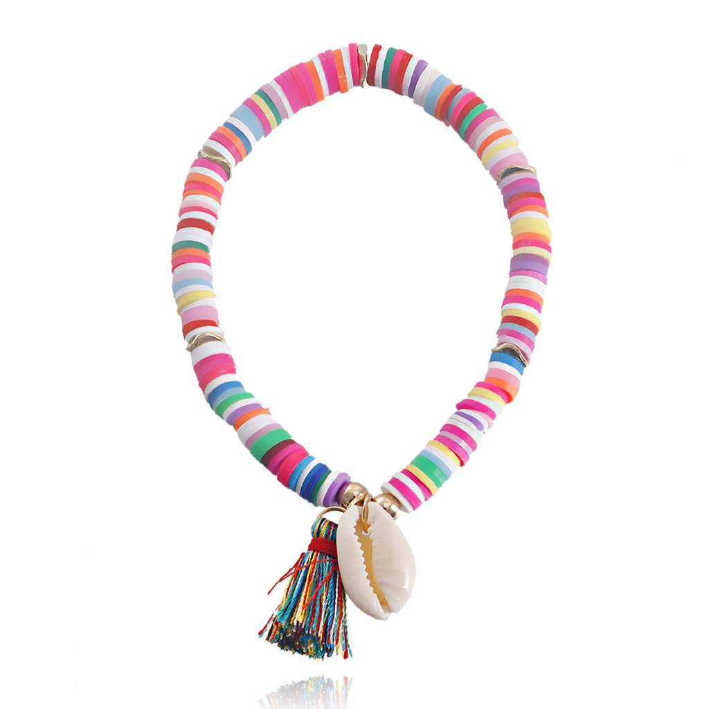 Vòng Đeo Tay Chuỗi Hạt Gốm Nhiều Màu Mềm Mại Phong Cách Cổ Điển