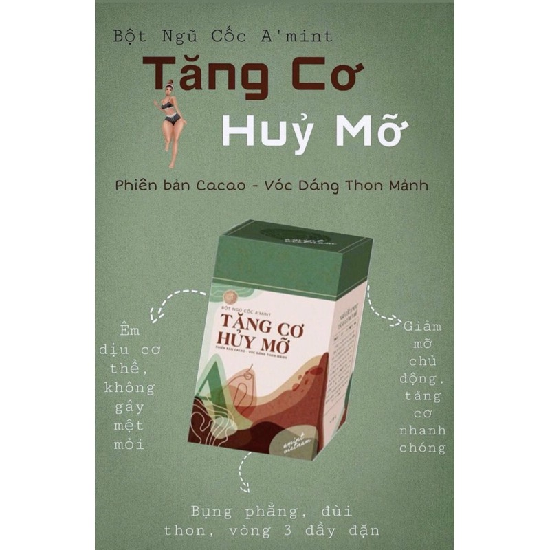 Amint tăng cơ hủy mỡ 500gr-Bột ngũ cốc cacao tăng cơ mông+giảm cân+giảm mỡ thừa ở bụng, lưng, đùi, bắp tay | BigBuy360 - bigbuy360.vn