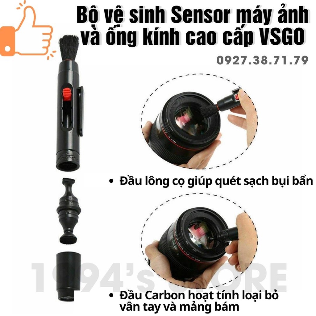 (CÓ SẴN) Bộ vệ sinh sensor máy ảnh và ống kính cao cấp VSGO - Hàng chính hãng