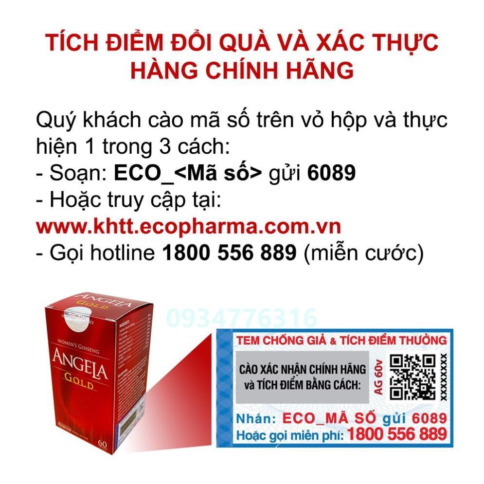 Viên uống ANGELA GOLD tăng cường sinh lý nữ (15 viên)