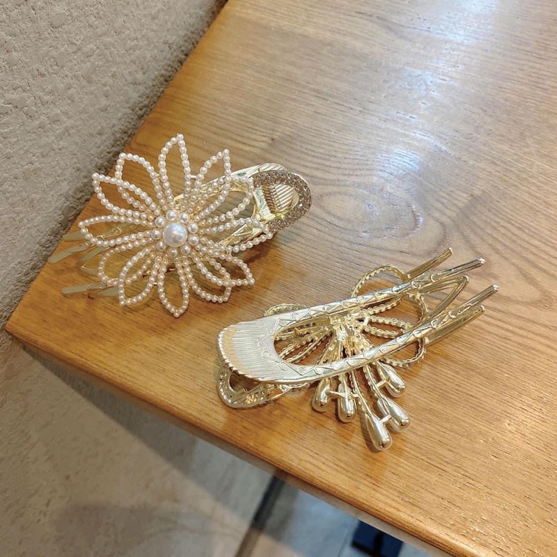 Kẹp Tóc Mỏ Vịt Đính Đá Và Hạt Ngọc Hot Hit Mới Nhất Phong Cách Hàn Quốc