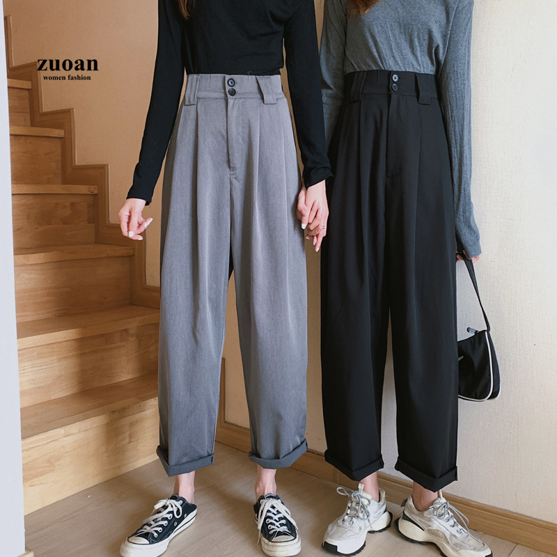 SUXI Quần ống lưng cao thời trang sành điệu