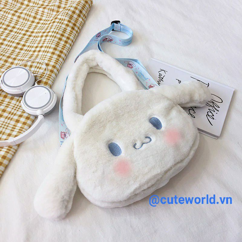 Túi Đeo Chéo Lông Mềm Cinnamoroll Đáng Yêu
