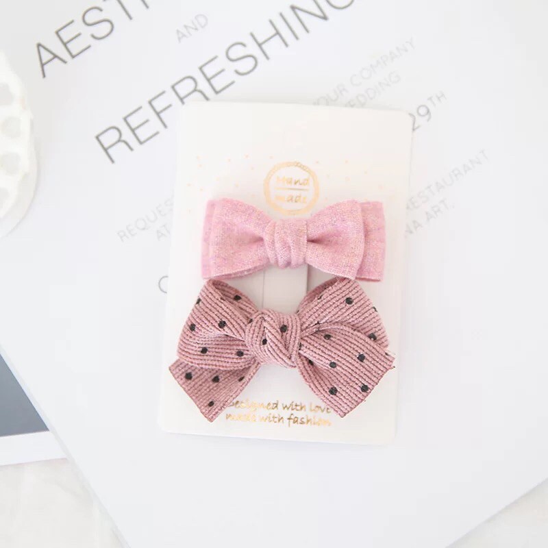 SET 2 KẸP TÓC VINTAGE CHO BÉ