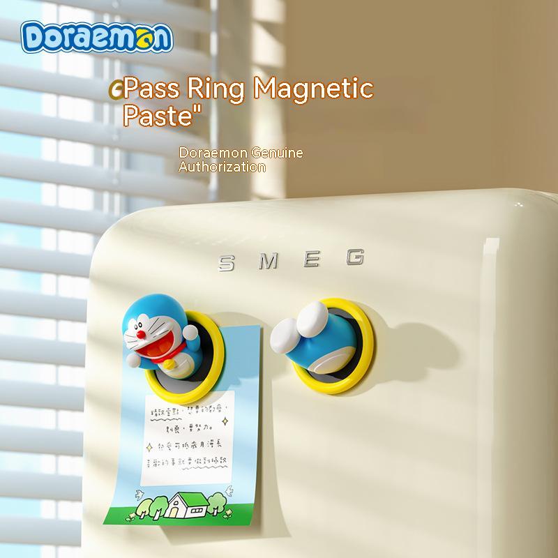 Doremon sáng tạo từ tính mềm nam châm tủ lạnh 3D hoạt hình trang trí bảng tin dễ thương nhãn dán từ tính