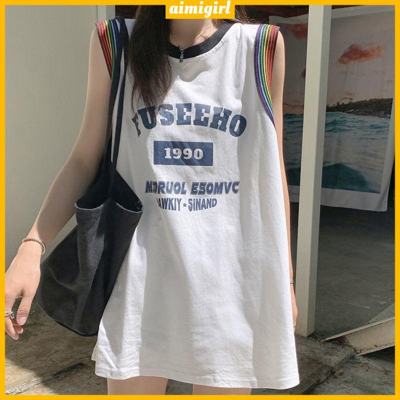 Áo Thun Ba Lỗ Thể Thao Dáng Rộng Thời Trang Mùa Hè Dành Cho Nữ