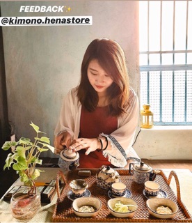 Áo Kimono Thổ Cẩm Tua Rua