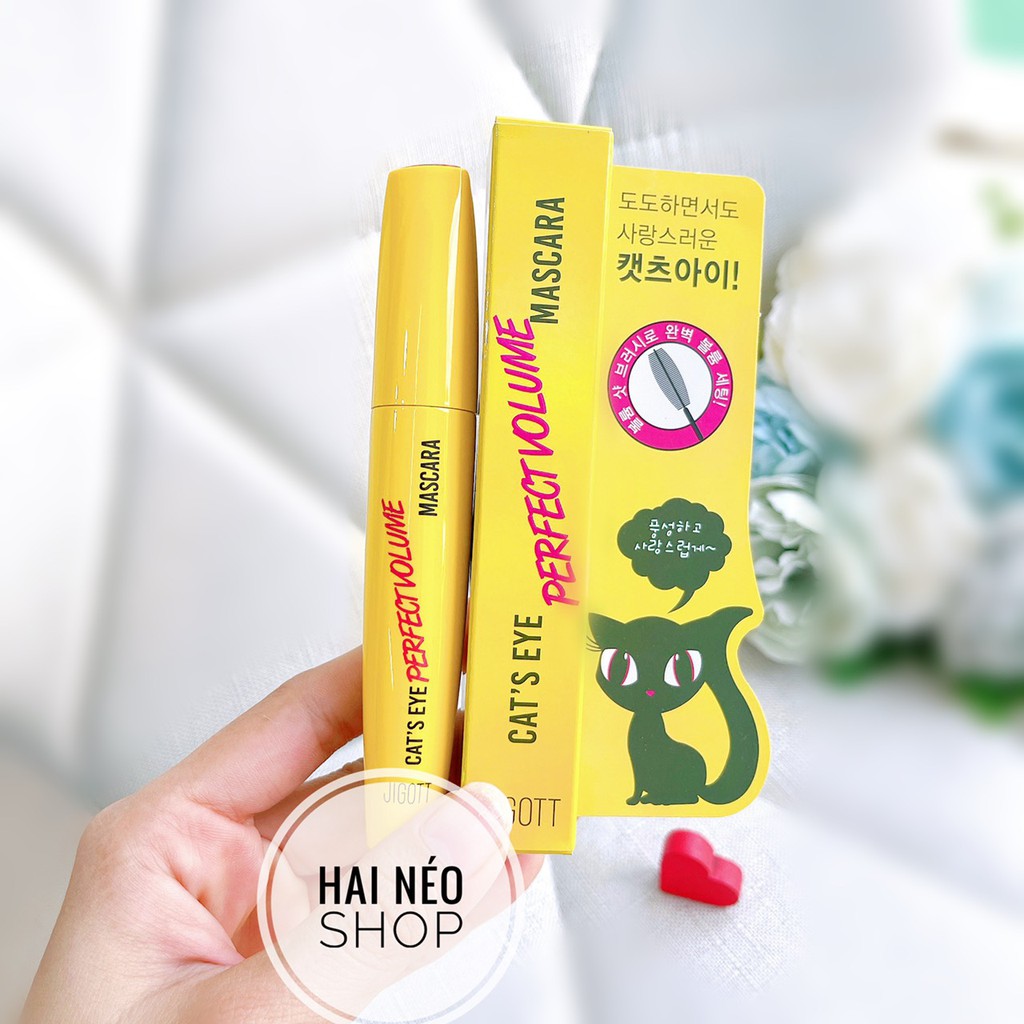 Mascara Dày Mi Hoàn Hảo Không Trôi Jigott Cat's Eye Perfect Volume (Hàn Quốc)