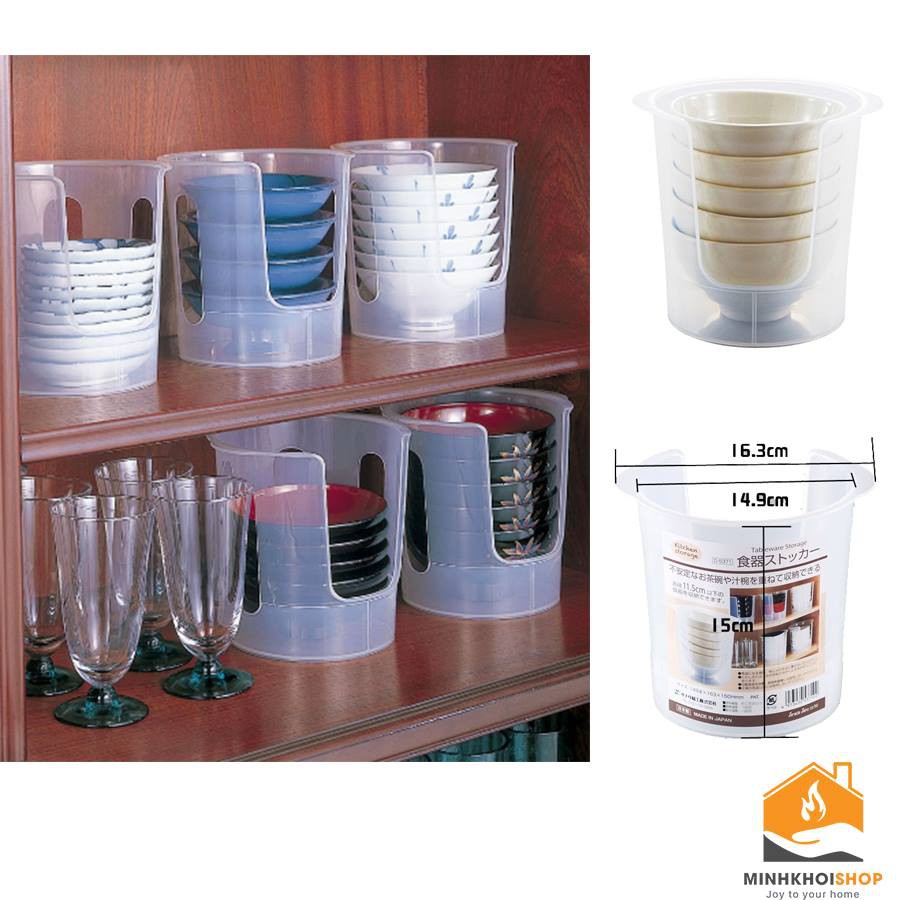 Hộp đựng bát đĩa cất gọn Inomata Nhật Bản