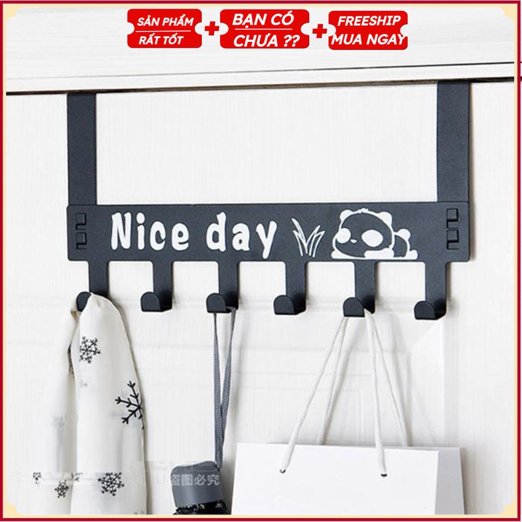 Khung Treo Đồ Đạc - Giá Móc Treo Quần Áo Sau Cửa Tủ NICE DAY Kim Loại Siêu Bền