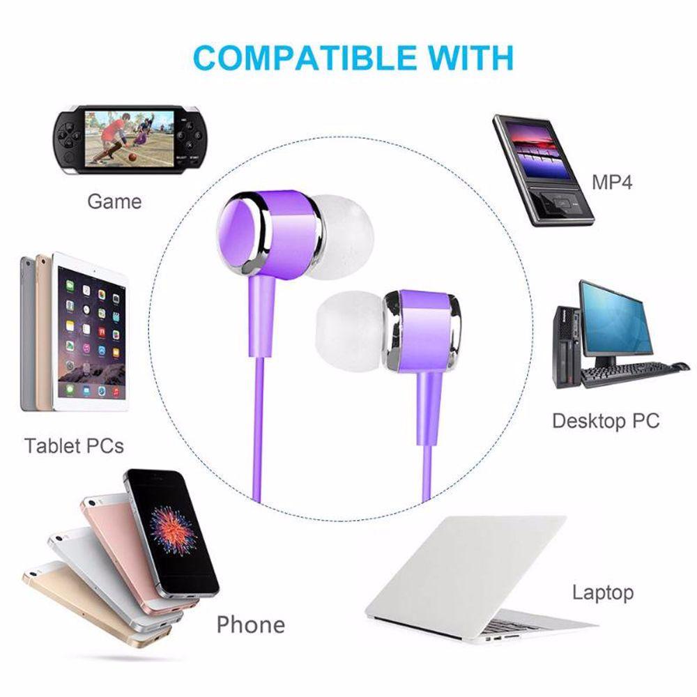 Tai Nghe Có Dây Giắc Cắm 3.5mm Dài 1.2m Chất Lượng Cao Cho Điện Thoại