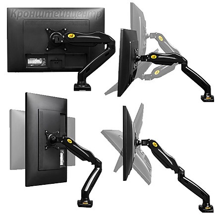 GIÁ TREO MÀN HÌNH MÁY TÍNH NB F80 XOAY 360 ĐỘ, GIÁ TREO 2 MÀN HÌNH F160