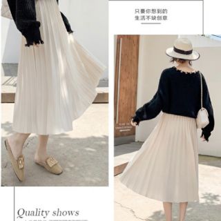 Áo váy midi dài dập ly