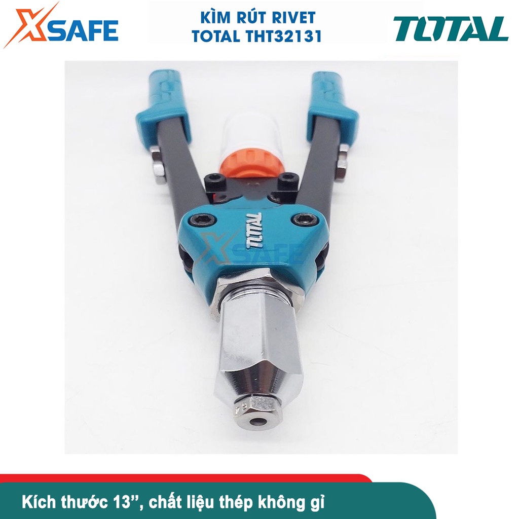 Kìm rút rivet Total THT32131 | Kềm(đinh tán) Size 13 inch chất liệu tay cầm thép + nhôm, dùng để rút rivet thép không rỉ