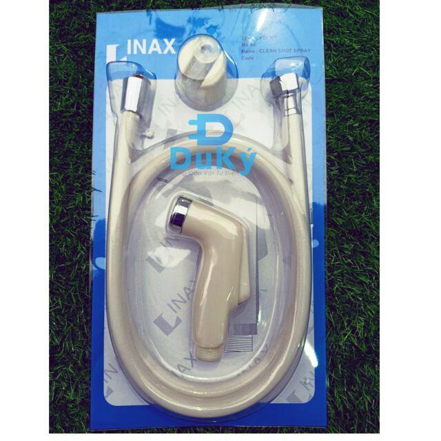 Bộ vòi xịt vệ sinh bồn cầu INAX nhựa đầu vòi xịt và dây ti thau