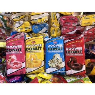 Bịch 12 cái Bánh Donut Doowee rebisco phủ socola nhân kem trứng  360gr hoặc vị ngẫu nhiên