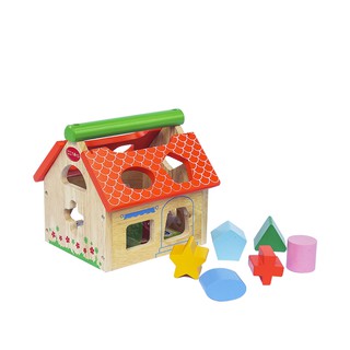 Đồ chơi gỗ winwintoys - mô hình nhà thả 12 khối 68022