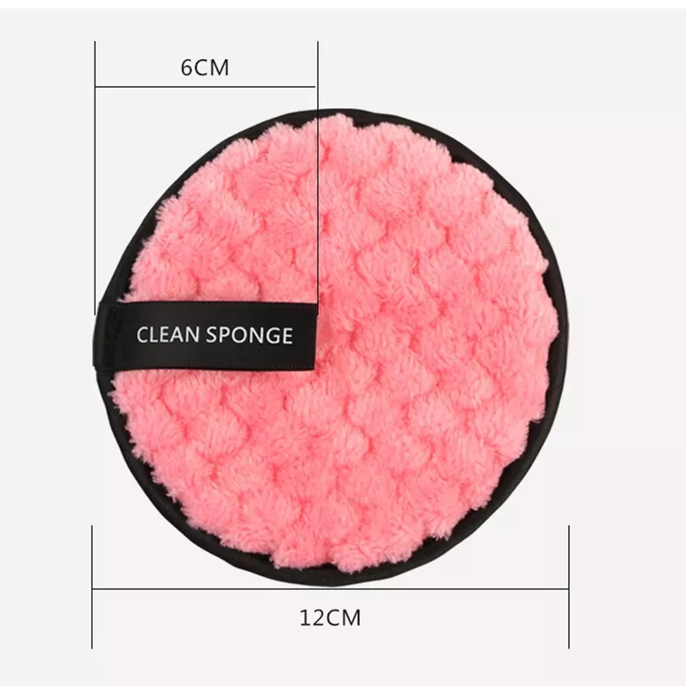 4 Colors Microfiber Multi-function Makeup Remover Pads  Sponge / Reusable Rounds Soft Facial Cleaning Puffs / Double-Side Washable Make Up Removing Cloth / Cleansing Washing Puff Cosmetic Tools