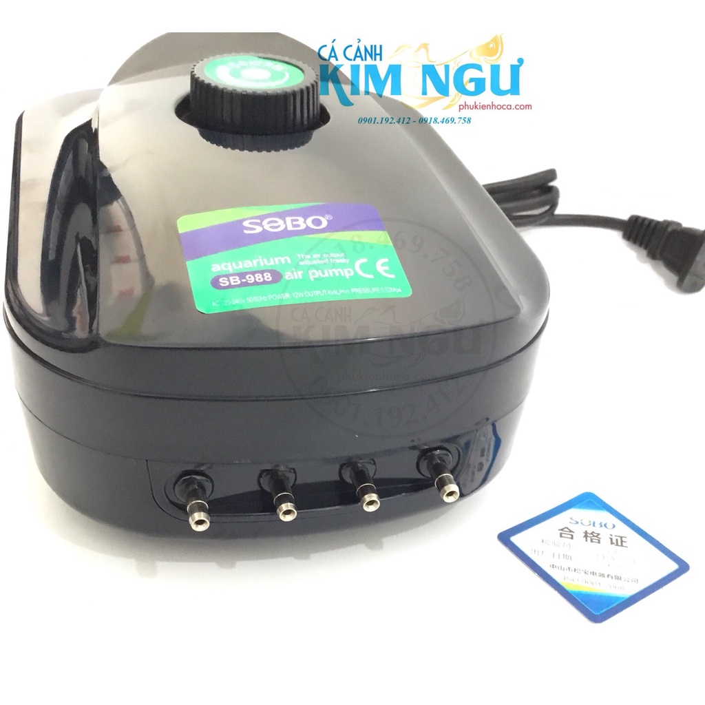 SOBO SB 988  Máy Sủi Oxy Cho Hồ Cá 4 Đầu Ra