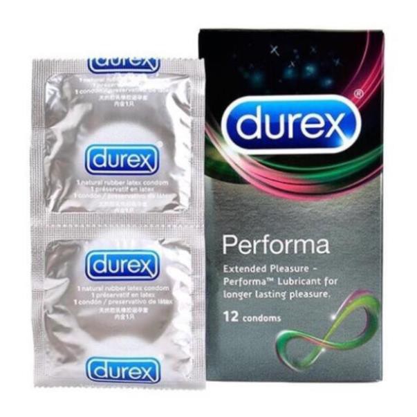 (AUTH 2021) Bao cao su Durex Performa hộp 12 chiếc bcs kéo dài thời gian cuộc yêu Sói.official