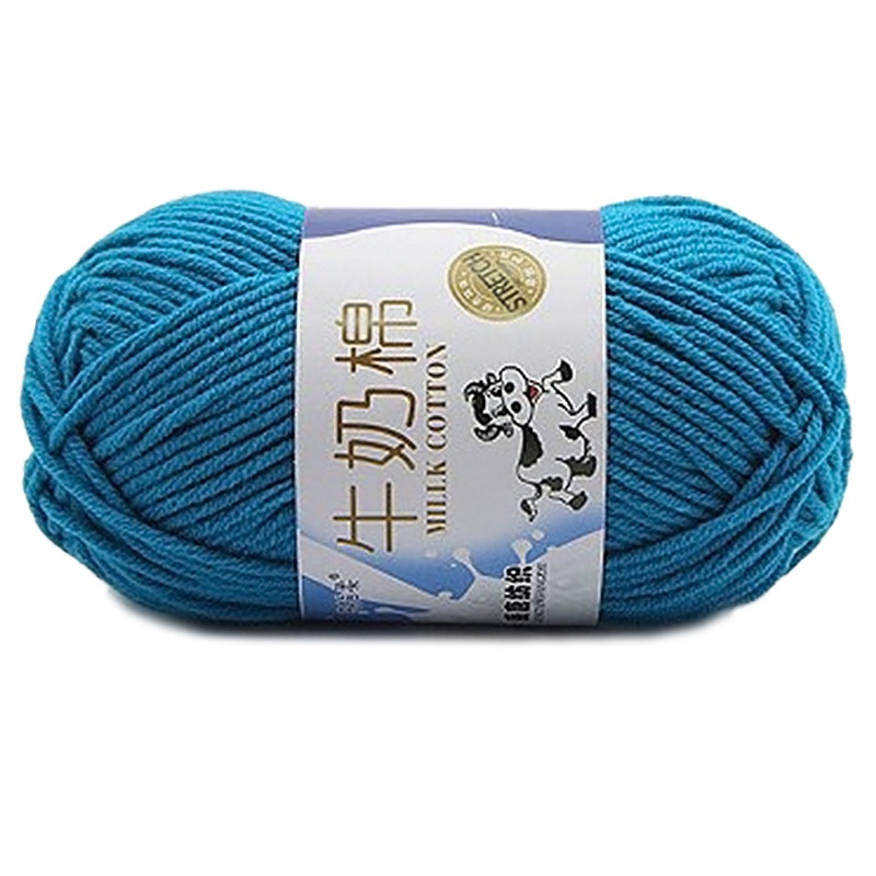 Cuộn Len Cotton Sữa Mềm Dùng Đan Khăn Choàng DIY