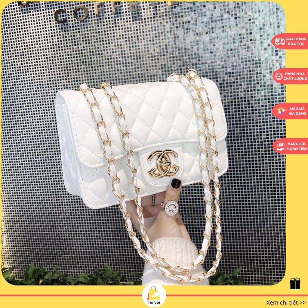 Túi xách nữ đeo chéo đeo vai classic trám chỉ phong cách basic phù hợp đi chơi đi tiệc CV1