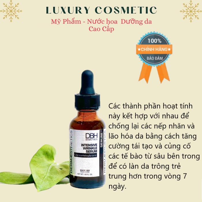 Serum Hỗ Trợ Giảm Nhăn - Chống Lão Hóa DBH Intensive Wrinkle Serum 30ml