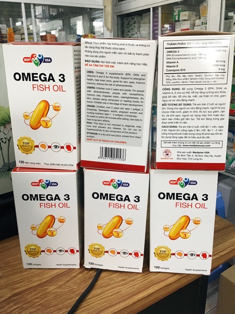 VIÊN UỐNG OMEGA 3 FISH OIL 120v | Thế Giới Skin Care