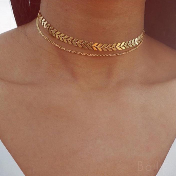 Vòng cổ choker cá 2 tầng